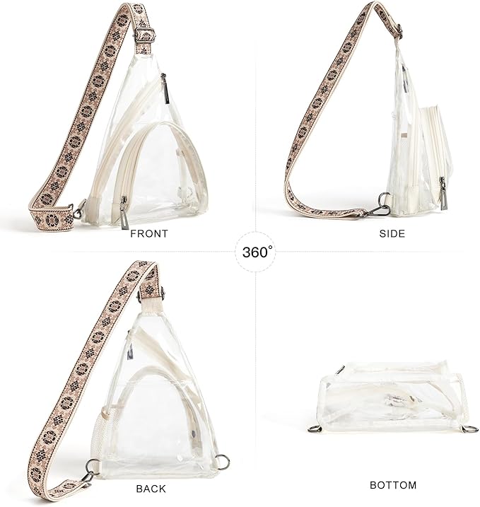 LATMAP 7L Sling Bag For Women Men Backpack Fanny Pack Crossbody Chest Travel Shoulder Belt Bags Purse Handbag PU Leather