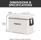 Igloo Marine Cooler | Insulated Hard Shell Ice Chest |Great for Fishing, Camping, Boating, & More