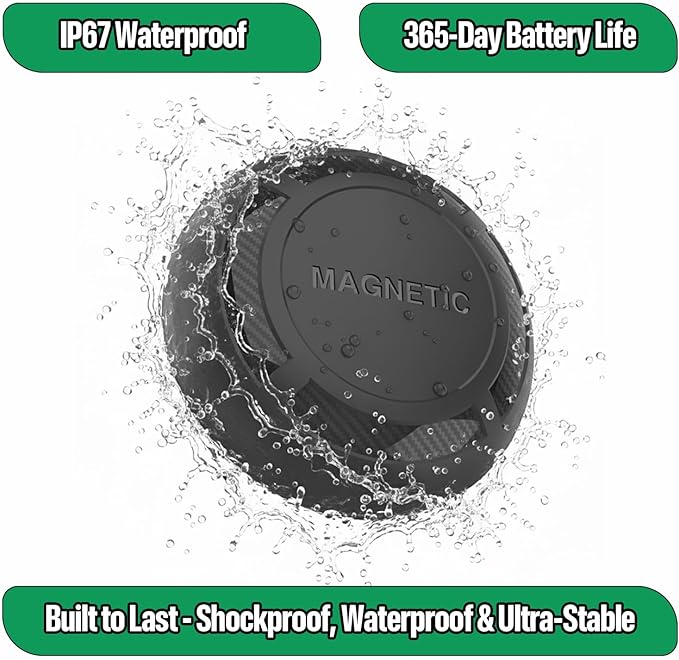 Magnetic Hidden GPS Tracker for Vehicles – 365 Days Battery Life, No Subscription, Car Tracker Device Hidden (Android Tracker)