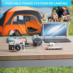 Portable Charger Laptop Power Bank With AC 100W Outlet,65W PD External Battery Pack Charger,Universal 98Wh/27000mAh lightweight Charger Power Station for Outdoor,travel,Camping,Home Office Emergency