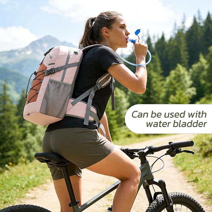 TILYMOL Hiking Travel Backpack for Women 25L - Small Lightweight Waterproof Outdoor Camping Backpack/Day Pack, Hiking Daypack with Hydration System for Hiking, Travel, Sports, Running, Biking