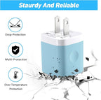 X-EDITION USB Wall Charger, 4-Pack 2.1A Dual Port USB Cube Power Adapter Charger Plug Charging Block Box Brick Cube Compatible with Phone 13 12 11 XS XR X 8 7 6 Plus 5S SE, Pad, Samsung, LG, Android