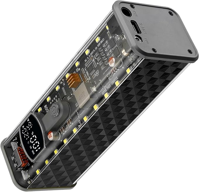 65w Laptop Powerbank Case for 8x18650 Batteries Shell Not Needed Welding Easy Assembly Dc3.8x1.35mm / Dc5.5x2.1mm Type C Battery Case
