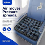 Travel Cushion, Airplane Seat Cushion Inflatable Travel Cushions for Long Flights, Press-Type Portable Pad with Built-in Pump, Comfortable Cushions for Air Travel, Car, Office Chair