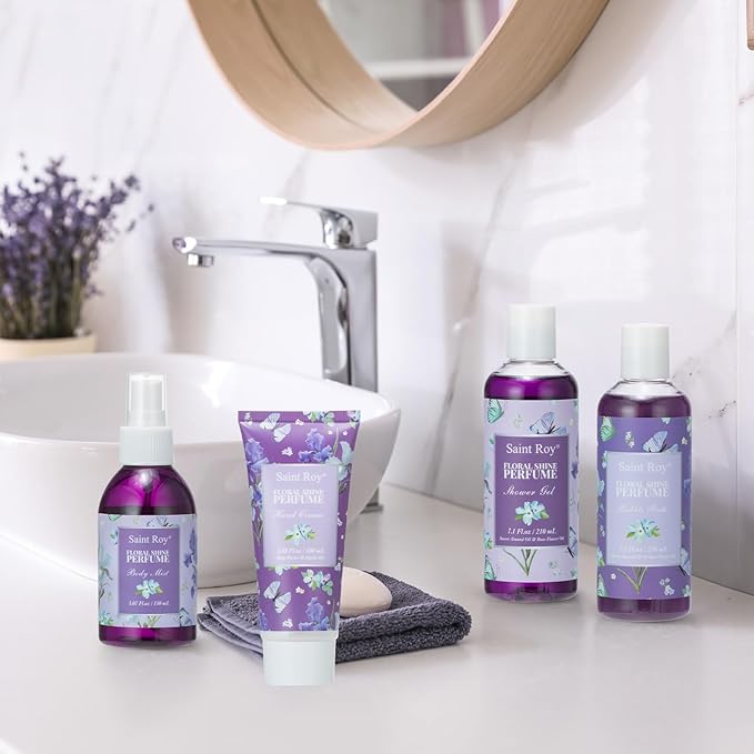 Mothers Day Gifts for Women, Bath & Shower Gifts for Women, Perfume Bath and Body Gift Basket, Skin Care Set, Spa Kit, Self-Care Set, Home Spa Gift, Relaxation Gift, Birthday, Christmas, Anniversary