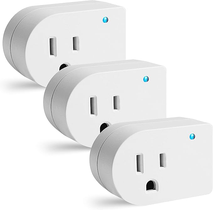 Single Surge Protector Plug, Grounded Outlet Wall Tap Adapter with Indicator Light, 1 Outlet,245J/125V, ETL, White, 3Pack