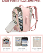 LOVEVOOK Travel Backpack for Women, 40L Carry On Backpack for Airplanes, Personal Item Bag for Airlines Fits 17 inch Laptop, TSA Approved Luggage with 3 Packing Cubes,Waterproof Weekender Gym Backpack