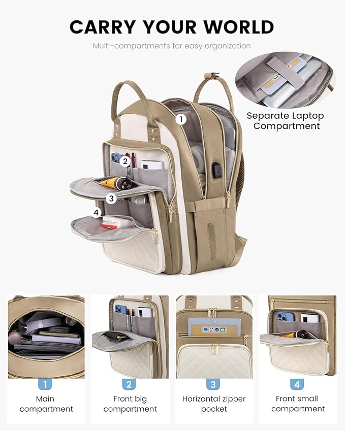 LOVEVOOK Laptop Backpack for Women with Laptop Compartment,Fits 17" Laptop