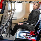 Length Adjustable Airplane Foot Hammock Travel Foot Rest for Airplane Flights Foot Sling for Travel (Grey