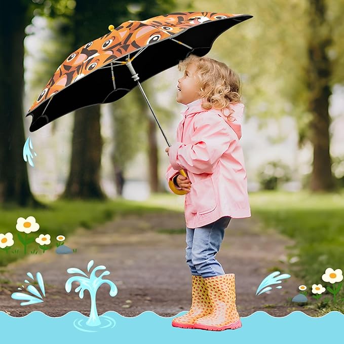 ALAZA Kids Umbrella for Girls Boys UPF 50+ Anti-UV Umbrella for Rain and Sun Age 3-8
