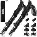 AISUNOURDOOR Lightweight Adjustable Trekking Poles, Aluminum Collapsible Travel Hiking or Walking Sticks for Women Children, with One Disposable Raincoat