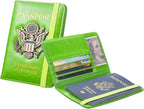 RFID Passport Holder for Travel Men, US Passport Cover Wallet Case, RFID Blocking Waterproof Leather Travel Wallet for Men Women, Document Protector for Traveling-Green