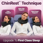 ComfyNap® Versatile Travel Neck Pillow for Airplane [Patented], 9 Positions in 3 Techniques, Plane Pillow with Pure Memory Foam, Travel Pillow with HeadRest Flight Sleep, Travel Essential - Mercury