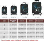 WUJIAONIAO Travel Luggage Cover Baggage Suitcase Cover Protector Skins 18-32 Inch (dolphin, S (for 18-20 inch luggage))