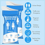 DIBBATU Disposable Urine Bag, 12/24 Pack Pee Bags for Travel for Women/Men, 800ML Emergency Portable Urinal Bag and Vomit Bags, Unisex Urinal Bag for Camping, Traffic Jams, Pregnant