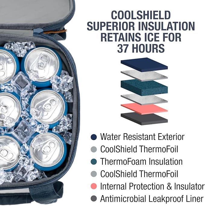 CleverMade Tahoe Collapsible Cooler Bag – Medium Portable Cooler Bag for Travel, Foldable Insulated Cooler for Beach, Picnic & Road Trips, Holds Up to 30 Cans, Leakproof Soft Carry Cooler