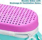 Swim Goggle Case For Swimming Goggles, Swimmer Gifts for Kids Teens Adults, Silicone Cases with Drain Hole