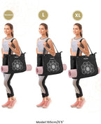 Gonex Yoga Mat Bag, Yoga Gym Bag Tote Bag with Multi Pockets For Women Men, Canvas Yoga Mat Carrier Take in Out Mat Easily For Pilates Travel Workout Office