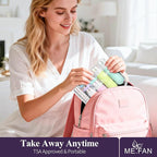 ME.FAN 18 Pack Travel Bottles for Toiletries, TSA Approved Silicone Portable Size Bottle, Refillable Cosmetic Container Kits for Conditioner, Shampoo, Lotion,Face Cream - Bright