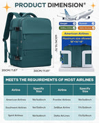 coofay Travel Backpack Carry on Flight Approved Mochila De Viaje Carry on Backpack for Airplanes Spirit Airlines Personal Item Travel Bag Traveling Backpack for Women Men Travel Essentials