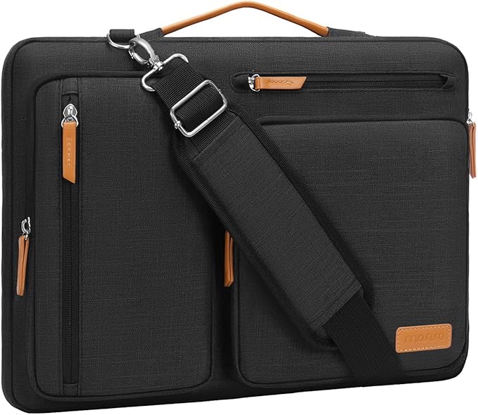 MOSISO 360 Protective Laptop Shoulder Bag,13 inch Computer Bags Compatible with MacBook Neo 13 inch 2026/Air M5 M4 M3 M2 M1/Pro 13 2026-2016,Side Open Messenger Bag with 4 Zipper Pockets, Black