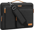 MOSISO 360 Protective Laptop Shoulder Bag,13 inch Computer Bags Compatible with MacBook Neo 13 inch 2026/Air M5 M4 M3 M2 M1/Pro 13 2026-2016,Side Open Messenger Bag with 4 Zipper Pockets, Black
