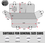 AULDEY Dog Car Seat Cover, Waterproof with Mesh Window and Storage Pocket, Durable Scratchproof Nonslip Dog Car Hammock with Universal Size Fits for Cars/Trucks/SUV