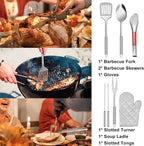 35-Piece Camping Kitchen Utensil Set – Portable Outdoor Cooking Utensils for Camping, RV, Backpacking & BBQ | Complete Camp Kitchen Gear Set with Carry Bag, Grilling Tools & Cooking Accessories