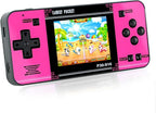 Handheld Game for Kids -Preloaded 220 Retro Video Games, Portable Gaming Player with Rechargeable Battery 3.0" LCD Screen, Mini Arcade Electronic Toy Gifts for Boys Girls (Black+Pink)
