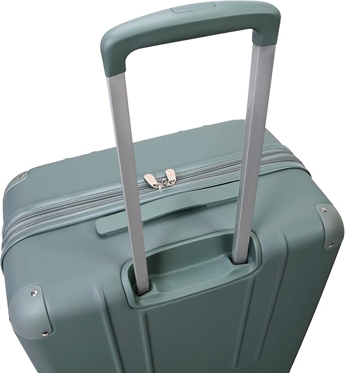 Jessica Simpson Countryside 2-Piece Set (21" & 30") Expandable 8-Wheel Spinner Large Checked Luggage Suitcase, Chinois Green