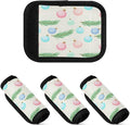 Christmas Ornaments 4 Pack Neoprene Suitcase Wraps, Luggage Handle Wraps with ID Tag, Non-Slip Suitcase Handle Covers for Travel, Bag Strap Pad