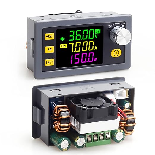 SK150 DC Buck Boost Power Converter 6-36V to 0-36V, 150W Voltage DC Adjustable Power Supply Module with Display