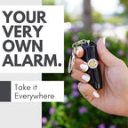 Securityman Personal Safety Alarm for Women | Self Defense Keychain (Loudest 130dB Siren and SOS Strobe Light) Everyday Security Personal Alarm Protection Device (Black)