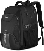 18.4 inch Laptop Backpack,Extra Large Backpack for Men 55L ,Water Resistant Travel Backpack with USB Charging Port,TSA Friendly Big Business Anti Theft Computer Bag Work College School Bookbags,Black