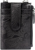 RFID Blocking Boot Wallet with Security Chain & Zipper Lock – Genuine Leather Wallets for Men, Travel Wallets Women, Minimalist Leather Card Holder