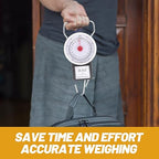 Ipetboom Portable Hanging Luggage Scale with Hook, LCD Screen Digital Weight Scale for Travel and Suitcase, 20kg Capacity Handheld Spring Balance for Baggage Weighing