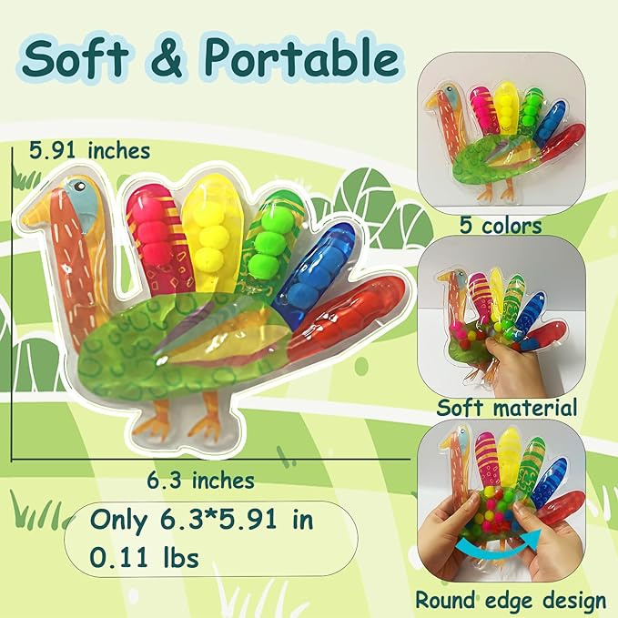 Color Sorting Toys for Toddlers, Easter Basket Stuffers, Squeeze Sensory Fidget Toys, Fine Motor Skills Toy, Montessori Learning Toys for Preschool Learning Activitie, Sensory Toy for Kids 3+ & Adults