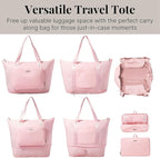 Baggallini Carryall Expandable Lightweight Travel Tote 22" Packable Folding Compact Nylon Washable Weekender w/Luggage Sleeve