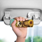 BIGCARJOB Sunflower Sloth Print Luggage Handle Wraps Set for Suitcase,2 Pieces Door Handle Protection Sleeve Covers Car Grab Handle Wraps Luggage Handle Tags Travel Accessories