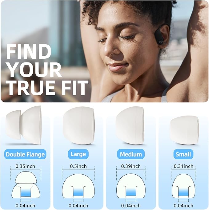 4 Pair Replacement Ear tip for Powerbeats Pro, Beats Earbuds Replacement Tips,Wireless Earphone Headphones, Silicone Earbuds Buds Set with Cleaning kit (White)