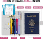 Passport Holder for Travel Essentials, RFID Blocking Leather Cover Wallet with Magnetic Closure, Aesthetic & Cute Passport Book Case for Women and Men - Butterfly