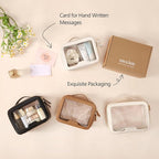 PACKISM Clear Makeup Bag - TSA Approved Toiletry Bag for Carry-on & Checked Luggage, Water Resistant Car Storage Organizer with Reinforced Seams