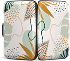Credit Card Holder, Mini Aluminum Card Wallet RFID Blocking Slim Metal Hard Card Case for Women Men, Leaf
