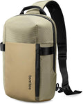 tomtoc 7L Sling Backpack Crossbody Bag for Men Women, EDC Daypack Chest Shoulder bag for 14-inch MacBook Pro M5 Pro/Max, 13" MacBook Air, 13" iPad Air M4/Pro M5, Organized, Daily Use, Work, Travel-S