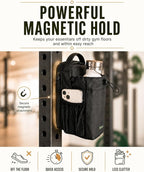 kyrra. Magnetic Gym Bag with Water Bottle Holder Crossbody Bag Strong Magnetic Attachment Fits 40oz Bottles Phone Pocket & Bonus Pouch Gym Accessories for Men and Women