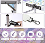Folding Camping Table 2ft Portable Picnic Table Adjustable Height, Small Lightweight Aluminum Foldable Card Table,Hands-Free Carry for Outdoor Camp BBQ Beach (Blooming Floral with Shoulder Strap)