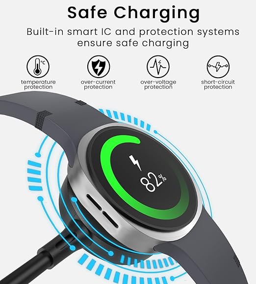 2Pack USB C Charging Cable Compatible with Samsung Galaxy Watch 8/8 Classic 7/6/6 Classic/5 Pro/5/4/3/FE/Ultra 2025/2024/Active 1/2 Type C Magnetic Charger for Samsung Galaxy Watch