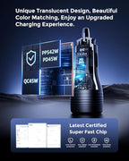SUNDA 90W USB C Fast Car Charger, 2-Port Adapter, PD45W/QC45W QC 3.0 for iPhone 17/16 Pro/Max/iPhone 15/Laptop/Galaxy/Samsung S25/S24 (Black)