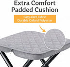 Premium Portable Folding Camping Stool with Carry Bag, Lightweight Compact Outdoor Seat, Heavy Duty Steel Frame, Small Travel Stool for Camping, Hiking & Fishing