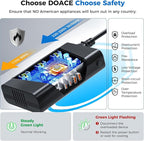 DOACE 800W Pure Sine Wave Voltage Converter US to Europe- 220V to 110V Converter for European Travel, No Limitation Step Down Transformer w/ 35W PD for Hair Straightener Curler CPAP Laptop Cell Phone